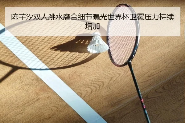 陈芋汐双人跳水磨合细节曝光世界杯卫冕压力持续增加